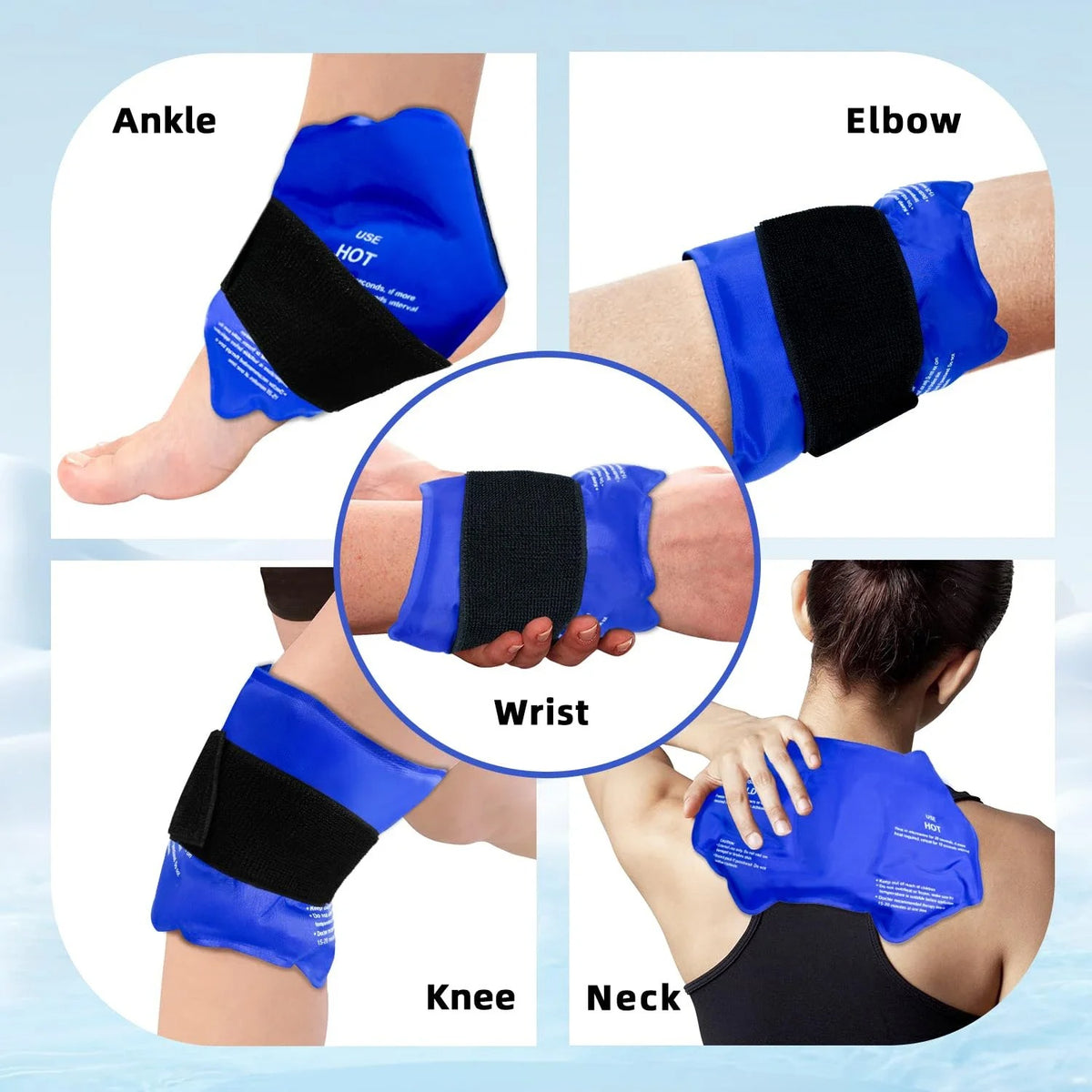 Reusable Hot & Cold Therapy Gel Pack with Adjustable Strap